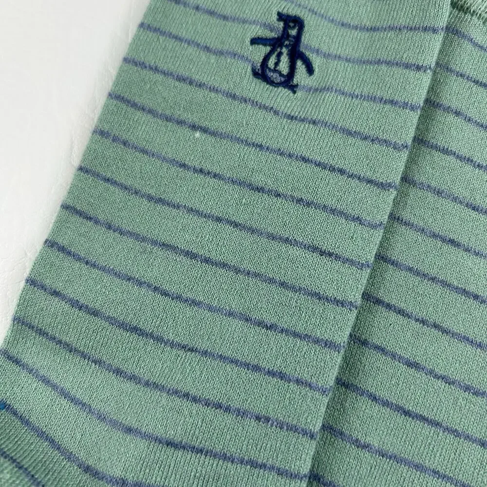 Original Penguin Men’s Green Stripe Crew Dress Socks 1 Pair